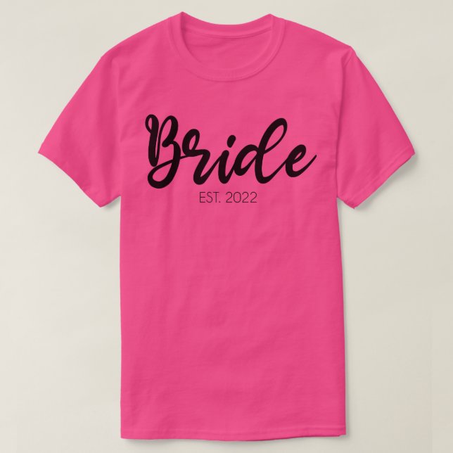 Camiseta Wedding Matching Gifts Bride Est  (Diseño del anverso)