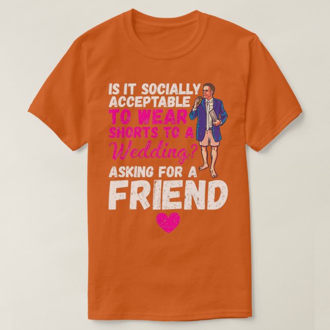 Camiseta Wedding Shorts Wearing Celebration Suit Bride (Diseño del anverso)