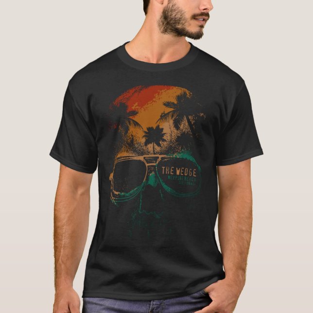 Camiseta Wedge Newport Beach Skull Summer California Su (Anverso)