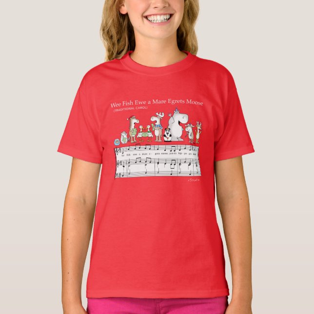 Camiseta WEE FISH EWE A MARE EGRES MOOSE Sandra Boynton T- (Anverso)