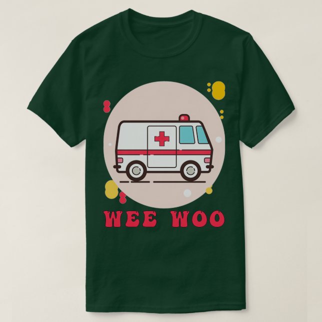 Camiseta Wee Woo First Responder Ambulance Classic TShirt (Diseño del anverso)