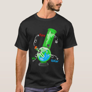 Camiseta Weed Bong Elets Bomba Anatomía De Fumar De Agua