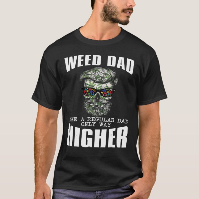 Camiseta Weed Dad Gusta A Un Padre Regular Solo Que Un Cala (Anverso)