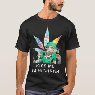 Camiseta Weed De La Junta Irlandesa Para Fumar Gnome St Pat