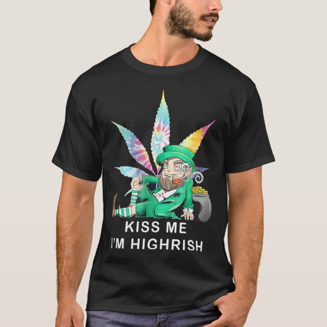 Camiseta Weed De La Junta Irlandesa Para Fumar Gnome St Pat (Anverso)