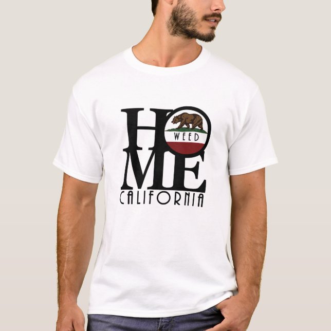Camiseta Weed HOME California (impresión frontal) (Anverso)