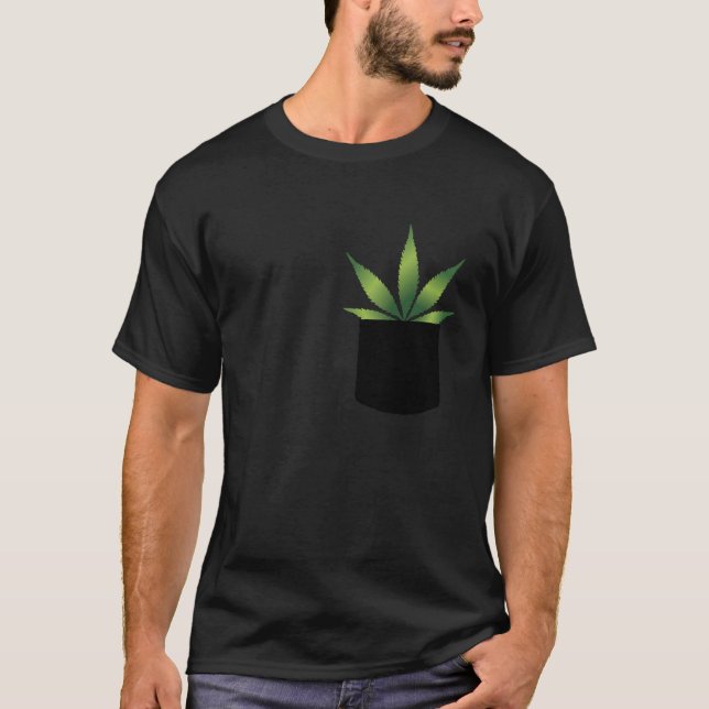 Camiseta Weed Leaf Pocket (Anverso)