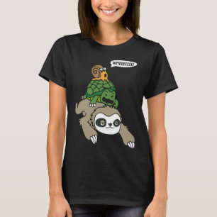 Camiseta Weeee Snail Tortoise Sloth Piggyback Ride Animal