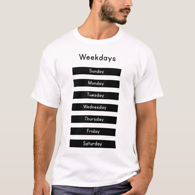 Camiseta Weekdays (Anverso)