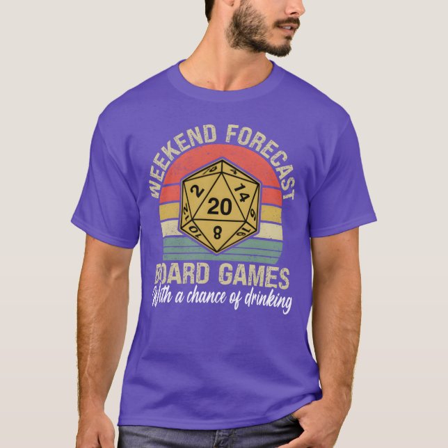 Camiseta Weekend Forecast Board Games And Drinking family v (Anverso)