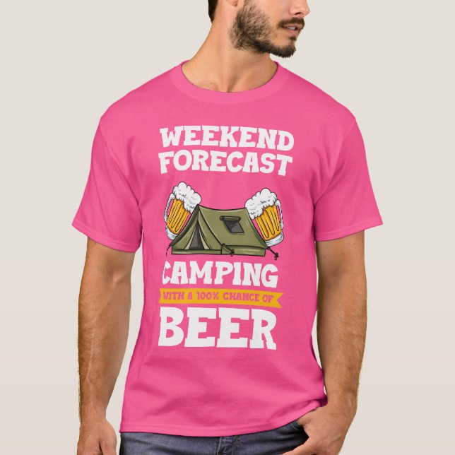 Camiseta Weekend Forecast Camping With A Chance Of Beer boy (Anverso)
