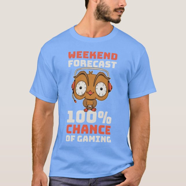 Camiseta Weekend Forecast Gaming Funny Gamer Gift funny boy (Anverso)