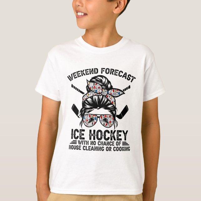 Camiseta Weekend Forecast Ice Hockey With No Chance Of  (Anverso)