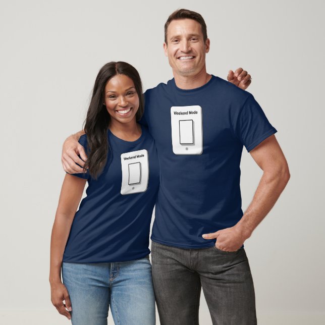 Camiseta Weekend Mode Toggle Minimal UI Design T-Shirt (Unisexo)