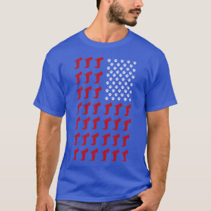 Camiseta Weenie Bandera de Estados Unidos Dachshund