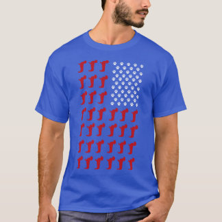 Camiseta Weenie Bandera de Estados Unidos Dachshund