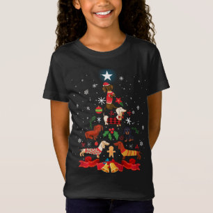 Camiseta Weenie Christmas Tree Dog Xmas Costume Regalo