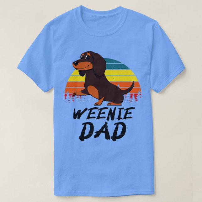 Camiseta Weenie Dad Dachshund Papa Dog Lover (Diseño del anverso)