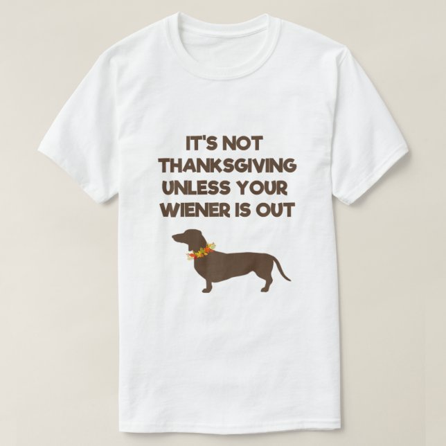 Camiseta Weenie, dueña de perros del Día de Acción de Graci (Diseño del anverso)