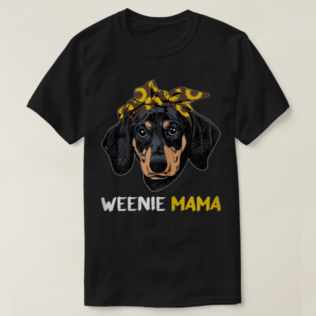 Camiseta Weenie Mama Doxie Mom Dog Dachshund Avers (Diseño del anverso)