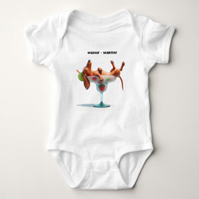 CAMISETA WEENIE MARTINI DACHSHUND (Anverso)