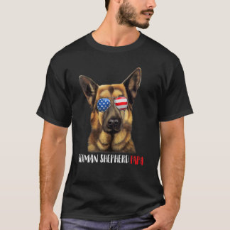 Camiseta Weenie Papa German Shepherd Dad Dog German Shepher