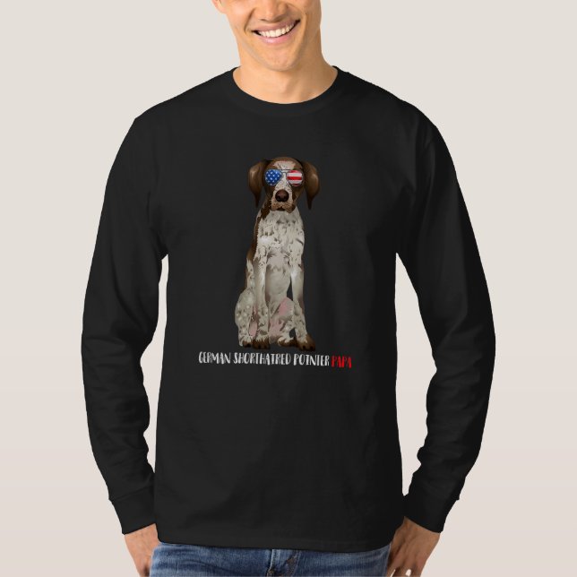 Camiseta Weenie Papa German Shorthaire Pointer Dad Dog (Anverso)