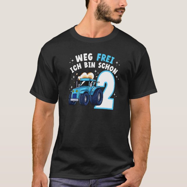 Camiseta Weg Frei Ich Bin Schon 2 Trecker Traktor Landwirts (Anverso)