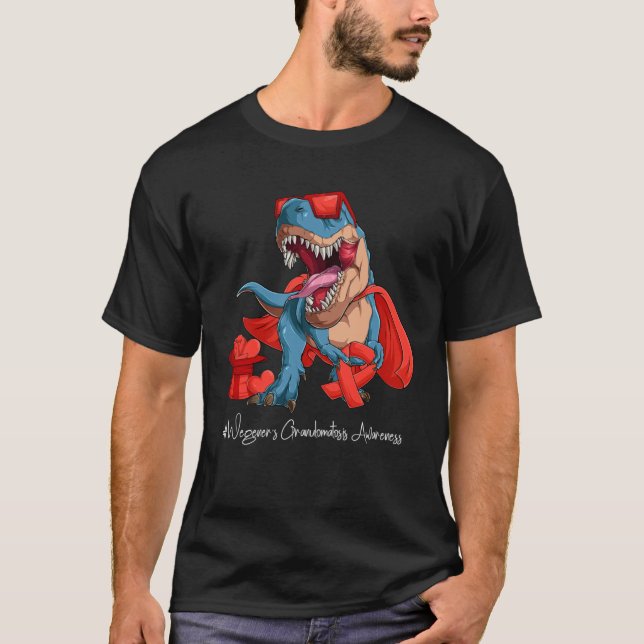 Camiseta Wegeners Granulomatosis Awareness Mes Cinta Roja (Anverso)
