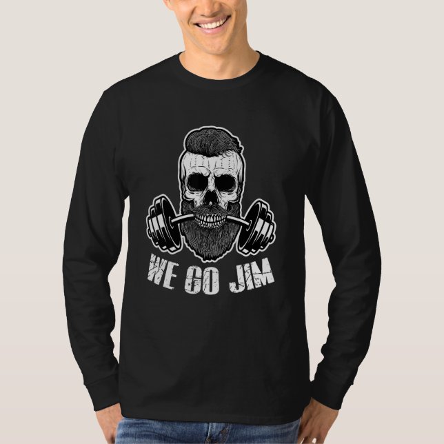 Camiseta WeGoJim Bro Culture Gym Workout Beard Pump Fitness (Anverso)