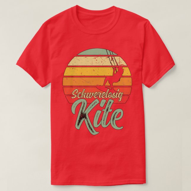 Camiseta Weightless Kite Sunset Kitesurfing Distressed Desi (Diseño del anverso)