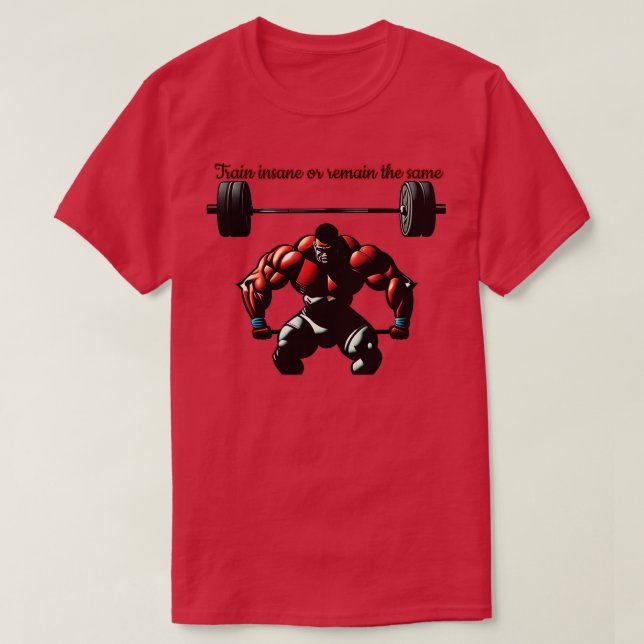Camiseta Weightlifter Barbell Fitness Gym Workout Motivati (Diseño del anverso)
