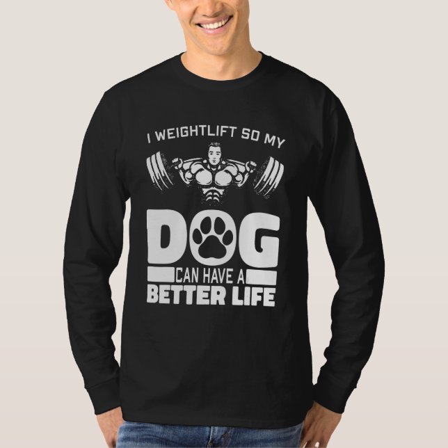 Camiseta Weightlifter Dog Weights - Lifting Bar Weightlifti (Anverso)