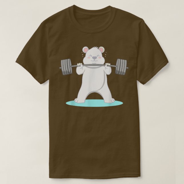 Camiseta Weightlifting Polar Bear Workout Gym Ice Bear  (Diseño del anverso)
