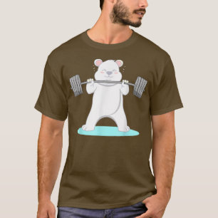Camiseta Weightlifting Polar Bear Workout Gym Ice Bear 