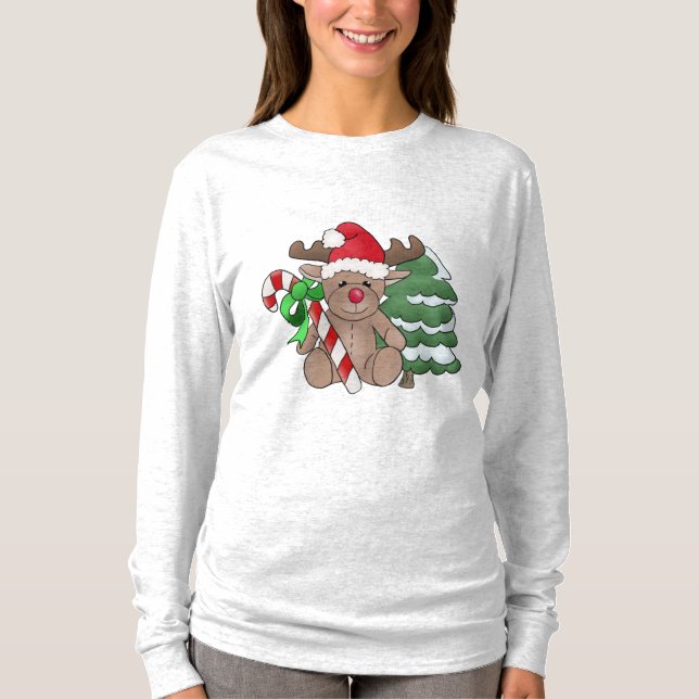 Camiseta Weihnachtselch con barra de azúcar (Anverso)
