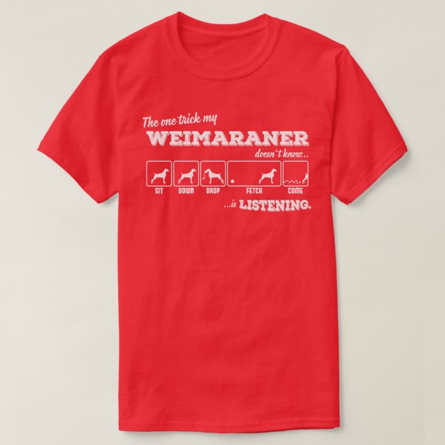 Camiseta Weimaraner 3 (Diseño del anverso)