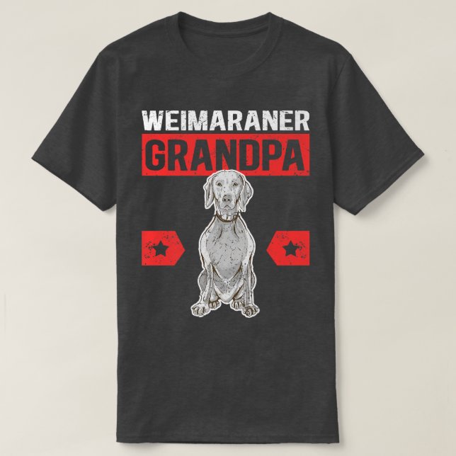 Camiseta Weimaraner Abuelo Dueño de Perro Weimaraner Prem (Diseño del anverso)