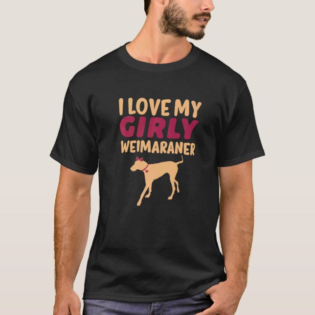 Camiseta Weimaraner Canine Chica Perro Girly género Revuelo (Anverso)