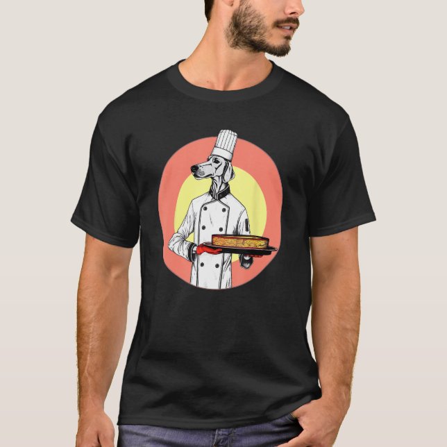 Camiseta Weimaraner Chef Funny Dog Cooking (Anverso)