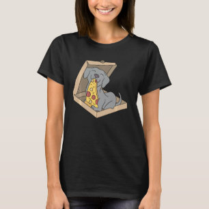 Camiseta Weimaraner Comiendo Pizza Dog