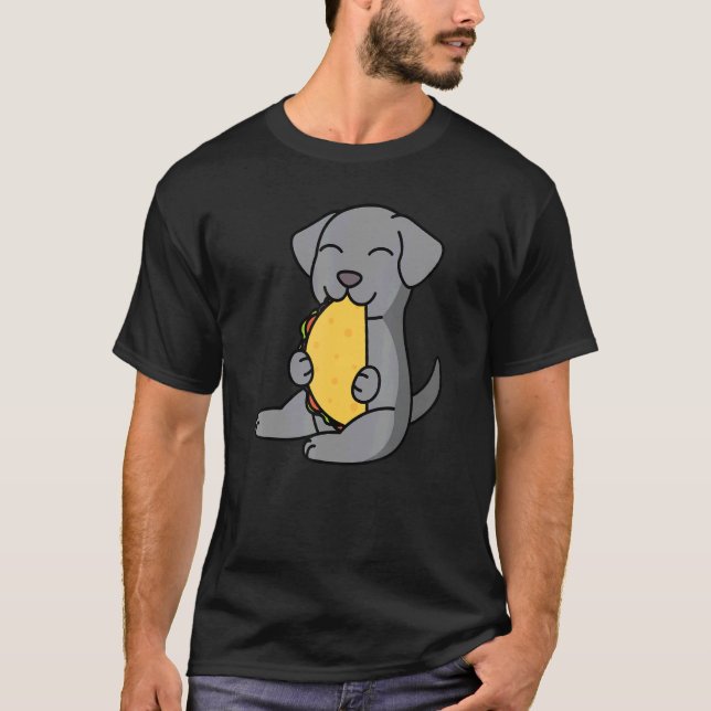 Camiseta Weimaraner Comiendo Un Taco Dog (Anverso)