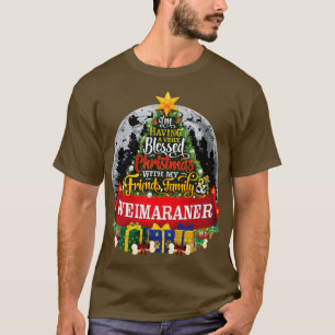 Camiseta Weimaraner Dog Amantes Navidades Spruce Tree Gift