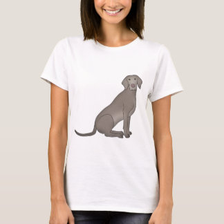 Camiseta Weimaraner está sentado
