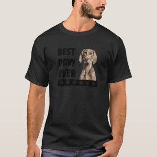 Camiseta Weimaraner Fathers Day Dog Dad Mejor Paw Nunca Dog