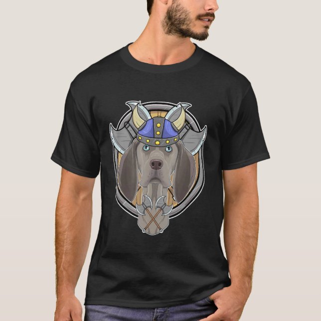 Camiseta Weimaraner I Valhalla I Viking (Anverso)