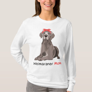 Camiseta Weimaraner Mom Bandana Mujeres Weimaraner Dog