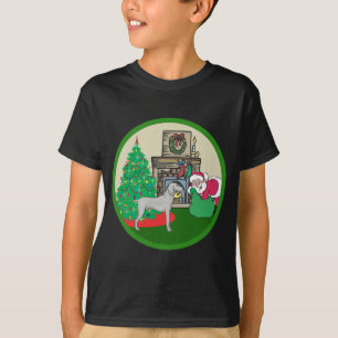 Camiseta weimaraner santas
