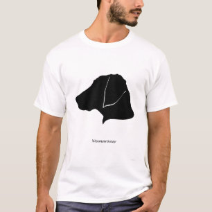 Camiseta Weimaraner - silueta negra