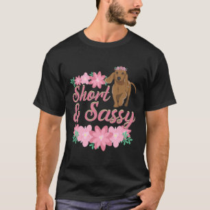 Camiseta Weiner Dog Dachshund Corto Y Sassy